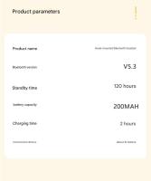 P2961 Auriculares Inaluminables Bluetooth HD Micrófono Ajustable Cascos Inalambricos Hi Fi Estéreo Cancelación Ruido Control de Volumen Carga Rápida USB Inalambricos Auriculares(Caqui) - details 1