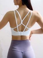 Sujetador Deportivo Para Mujer De Alta Resistencia Y Protección Contra Golpes Con Tirantes Finos Y Espalda Cruzada Para Belleza Y Comodidad Durante El Fitness - details 2