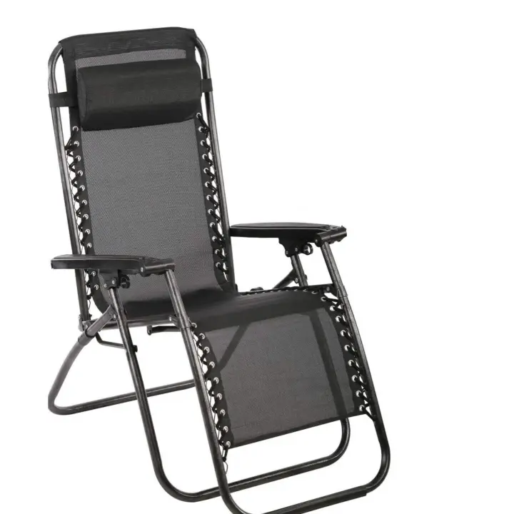 Silla plegable gravedad cero tumbona ajustable sillón reclinable con reposacabeza gravedad, medida 190x58x30, peso 6kilos  cero para playa, jardín, terraza, patio - 1