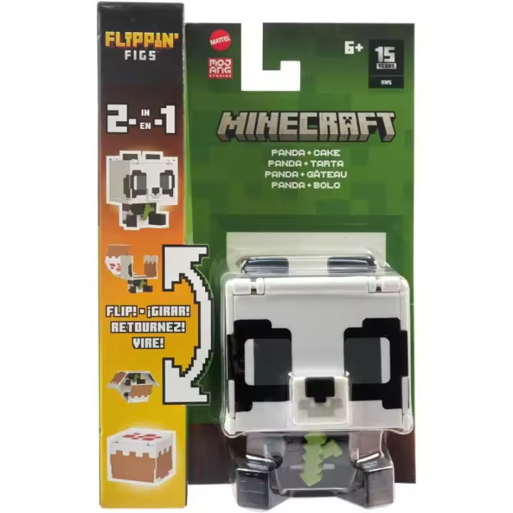 Mattel Minecraft Flippin' Figs Panda y Tarta Mattel edad +6 años HTL43 CPA HTL43 - 1