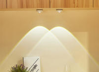 Lámpara De Noche Redonda Con Botón De Presión Para Armario Cocina Dormitorio Decoración Luz De Pared Con Pilas AAA Incluidas - details 21