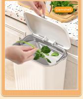 Cesta De Basura Inteligente Montada En La Pared 9L Para Cocina Y Baño Ecológica De Plástico Con Cubierta Rodante Accesorios De Cocina - details 12