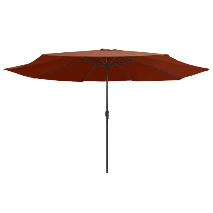 Sombrilla de Jardín con Palo de metal terracota 390 cm - 1