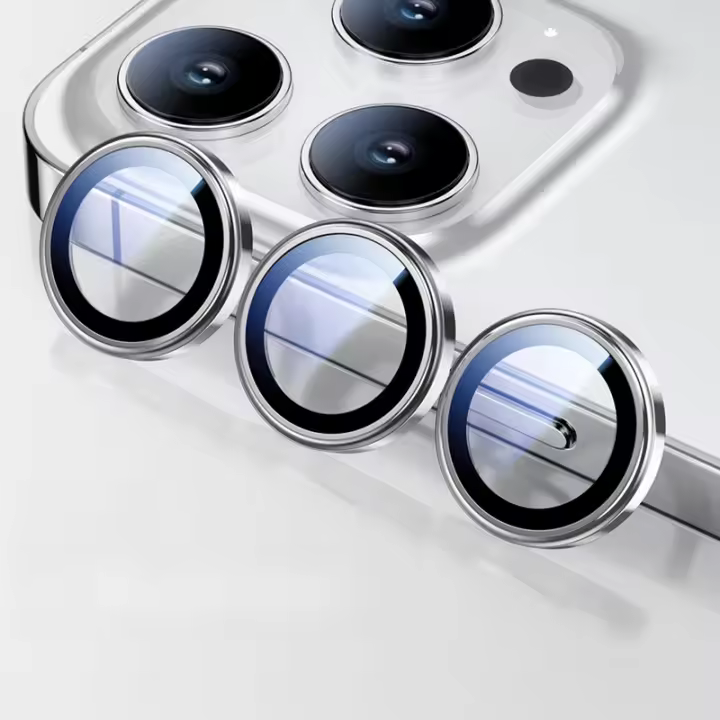 Protector De Lente De Cámara Para iPhone 15 pro Max 3PCS Con Anillo De Metal Y Cubierta Para Lente Trasera Compatible Con iPhone 15pro - 1