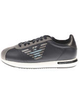 Emporio Armani Zapatillas Zapatos de Hombre Azul Gris X4X260 XM050 A823 - details 5