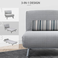 Sofá Cama plegable y Cama de invitados, tapizado, estilo Modern, Tecnología, experiencia inteligente, Sofá Cama plegable colchón, metal, Gris, 75x70x75cm - details 1