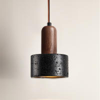 Lámpara Colgante Minimalista De Piedra Negra Para Dormitorio Estilo Nórdico Diseñador Personalidad Para Restaurante Y Bar - details 3