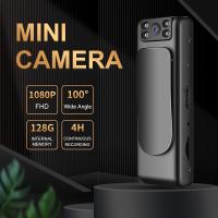 Cámara Mini con Audio, 1080P FHD, 100° Ángulo Amplio, 128GB de Memoria Interna, 4H de Video, 720M de Audio, Batería Recargable de Litio de 450mAh, Rotación de 90°, Soporta hasta 128GB de SD, Uso Dual de Batería/USB, Negro - details 1