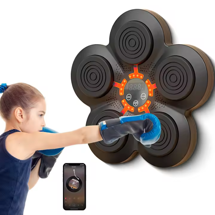 Entrenador de boxeo musical inteligente, máquina de boxeo de respuesta electrónica, bolsa de arena colgante de pared, Bluetooth, Equipo de Boxeo divertido - 1