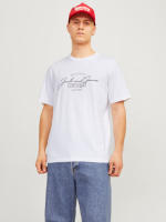 Jack & Jones Hombre Pack 2 Camisetas de Algodón, Mod JWHFERRIS TEE SS CREW NECK Logo estampado REF 287695 - details 7