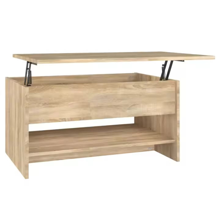 Mesa de Centro Vidaxl Madera Contrachapada 80x50x40 Cm - Blanco - 1
