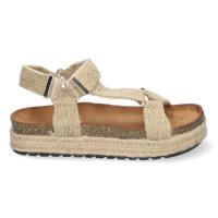 Davinia Shoes Sandalia Plana para Mujer, Forrada de Yute, Comoda, Planta Bio, y Cierre de Velcro, Primavera Verano 2022 Shoes&Blues.es 1BP-1607-Beige - details 1
