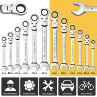 Llave De Eje Flexible Ratchete 1 Pieza Herramienta Métrica Para Auto Y Reparación Del Hogar Con Cabeza Plegable Y Doble Final - details 3