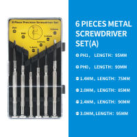 Juego De Destornilladores 6Pcs Para Relojes Y Relojes Portátiles Reparación De Gafas Y Móviles Set De Destornilladores Pequeños Multifuncionales De Acero Cromo-vanadio Magnéticos - details 0