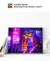 Lámpara De Noche LED Neón Edgerunners Anime Cyberpunk Con Efecto 3D Decoración De Habitación Para Otaku Gamers Luz De Mesa Con 3 Colores Frío Calido Neutro Tamaño 30cm - details 0