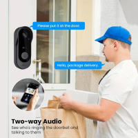 Timbre De Puerta Inteligente Tuya Hogar Inteligente Impermeable Con Visión Nocturna Cámara De Vigilancia HD 2.4G WIFI Intercomunicador Sin Cable Con Voz - details 3