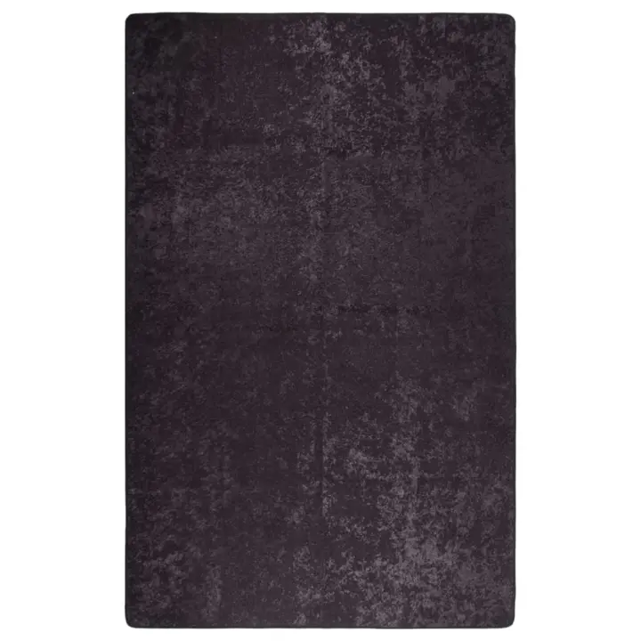 vidaXL Alfombra lavable antideslizante gris antracita 80x150 cm - 1
