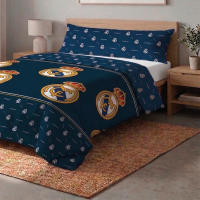 Real Madrid CF - Funda Nórdica 2 Piezas 100% Microfibra Oficial Real Madrid CF 2026 Modelo 1 Azul Marino – Funda nórdica + funda almohada (No incluye bajera) - details 2