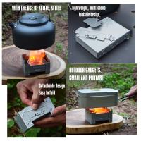 4PCS Grill De Barbacoa Plegable Ultraligero Portátil Para Camping Y Montañismo Estufa Para Camping Y BBQ De Viaje - details 3