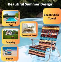 SusggO - Toalla Funda Silla Playa Plegable 150x73cm 240gsm – Toalla ANTIARENA - Toalla Playa Grande Ajustable Silla Playa –Toalla Microfibra Secado rapido Absorbente Piscina (ETNICO) - details 2