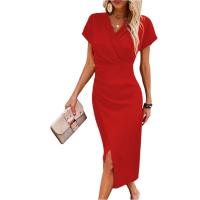 Vestido Elegante De Verano Para Mujer Con Cuello En V Y Ajustado Vestido De Fiesta Casual Trabajo Envuelto Formal Vestido Largo Para Noche - details 2