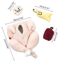 Juego De 4 Juguetes Para Perros De Tamaño Pequeño Peluche De Turkey Con Ruido Squeak Y Alimentos Escondidos Juguete Masticable Para Perros - details 5