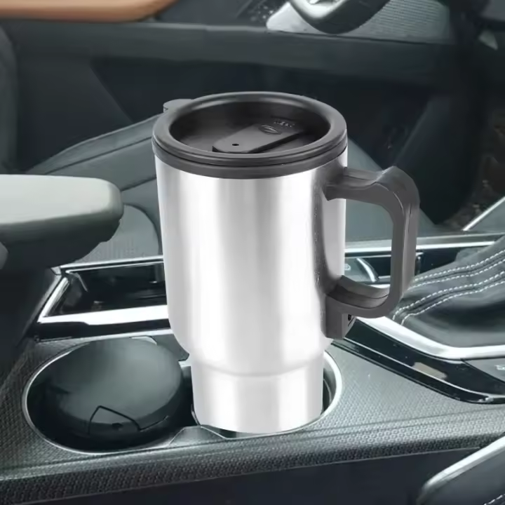 Hervidor Eléctrico De Coche 12V 450ml Taza Termo Para Café Leche Viajes Camping Con Protección De Sobrecalentamiento Y Vaciado Automático - 1
