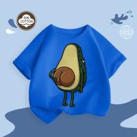 Camiseta De Algodón Puro Para Niños Y Niñas Con Dibujos De Aguacate Estilo Casual Manga Corta Verano Talla 100-160 - details 5