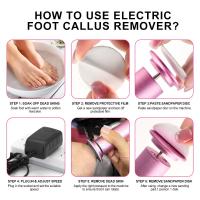 Líquido Para Pies Eléctrico Limpiador De Callos Y Fileteado De Tacones Herramienta De Podología Eléctrica Con Papel De Lija De Reemplazo - details 6