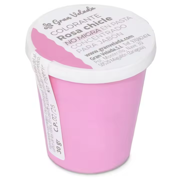 Gran Velada Colorante Rosa Chicle para Jabón | Concentrado en Pasta, No Migra, Colores Vibrantes y Duraderos | Fácil de Usar - 1