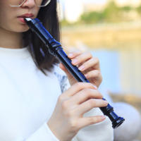 Flauta Larga De Plástico Con 8 Agujeros G Para Principiantes Instrumento Musical Recorder Flauta De Madera Regalo Para Niños Con Palillo De Limpieza - details 4