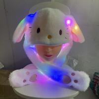 Gorro De Saltar Con Orejas De Sanrio Kuromi Y Hello Kitty LED Plush Divertido Para Adultos Y Niños Regalo De Fiesta De Navidad Decoración - details 7