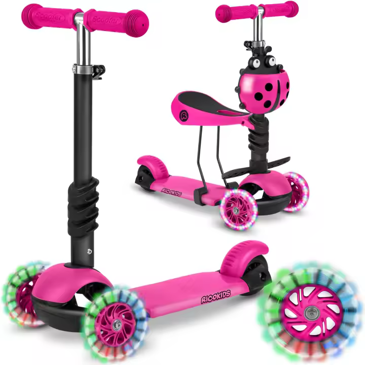 Patinete de 3 ruedas Ricokids Buggy - Rosa - 1
