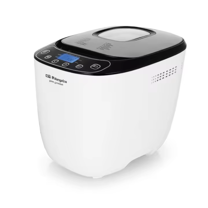 Panificadora ORBEGOZO MHP 3500  | con LCD, 14 programas, Programa especial para pan SIN GULTEN, REF 17378, Negro, Blanco - 1
