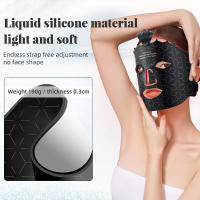 Máscara Facial LED De 7 Colores Con 80 Piezas De Silicona Suave Flexible Terapia Photon Para Acné Y Control De Grasa Mejora La Reparación Celular - details 2