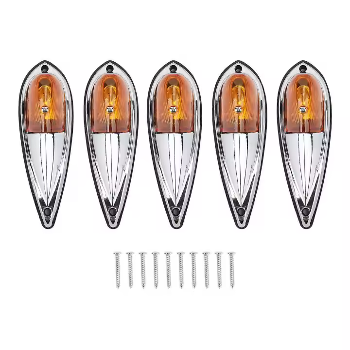 5 unids CAB marcador luz impermeable ámbar lágrima CAB superior Correr luz universal para camiones furgonetas RV 12V - 1