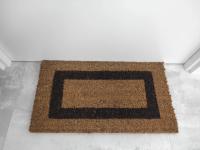 WAOW-Felpudo entrada casa 28x50cm,composición en coco, 100% natural,base de goma antideslizante,resistente,altura De 1,7cm.Decoración hogar, alfombra exterior, diseño cenefa color. - details 1