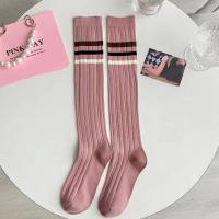 3 Pares De Medias Largas De Punto Para Mujer En Colores Rosados Estilo Universitario Cómodas Transpirables Absorbentes De Sudor Casual - details 9