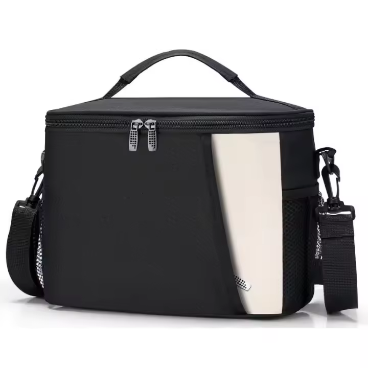 Bolsa Termica Porta Alimentos 8.6L, Nevera Portatil Negra, Fiambreras Comida Trabajo, Escuela y Picnic. Fiambrera Termica Con Cubiertos Para Llevar - 1