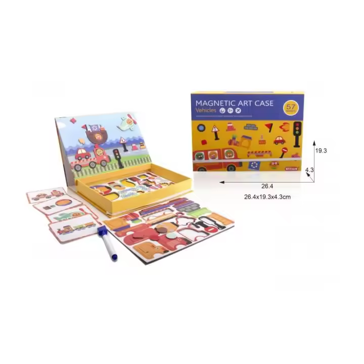 BP Puzzle Magnético Vehículos 57 Piezas + Pizarra Blanca - 1