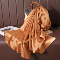 Pañuelo De Seda Lujoso Para Mujer En Color Sólido Moda Comodidad Y Versatilidad Shawl Muffler Neckerchief Bandanna Para Exterior - details 48