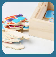 Rompecabezas De Madera Educativo Para Niños Con Tema De Elefante Y Oso Cambiando Ropa Juego De Vestir Juguetes Para Bebés Regalo - details 9