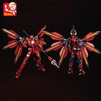 Bloques De Construcción Sluban 511pcs Guerillero Rojo Con Hacha Búfalo Robot De Batalla Juguete Educativo Para Niños - details 2
