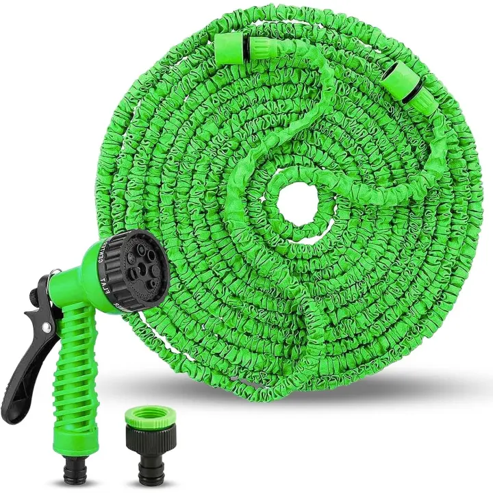 Manguera Jardín extensible 7,5 MTS, 15 MTS y 30mts-Multición Gun para Riego o Limpieza - 1