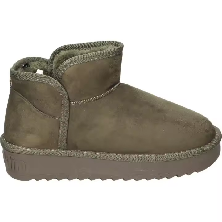 D.FRANKLIN | Botines D.Franklin Nordic Low Basic para Mujer – Botines Casual en Color Verde Oliva – Botines sin Cierre – Con Borreguito – Para Invierno – Cómodas – Tendencia – Modelo DFSH 370010 - 1