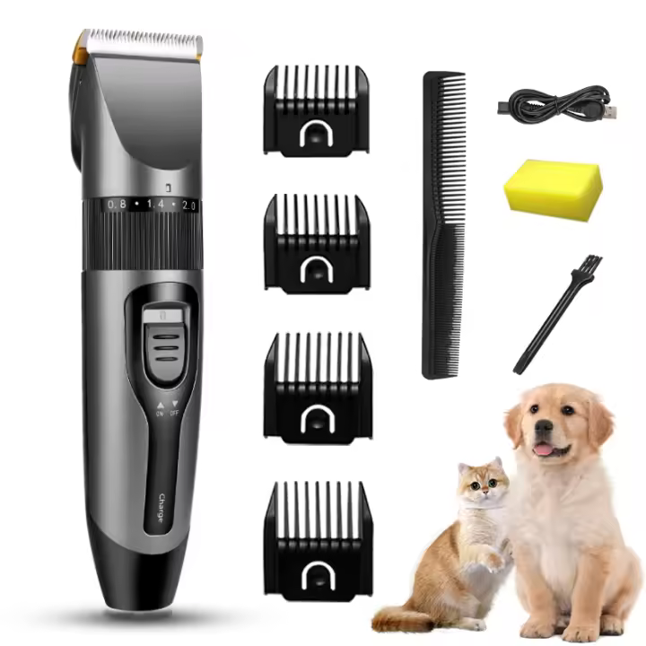 Recortadora De Pelo Para Perros Y Gatos USB Recargable Set De Peluquería Para Mascotas Apto Para Perros Gatos Conejos Color Oro Y Rosa - 1