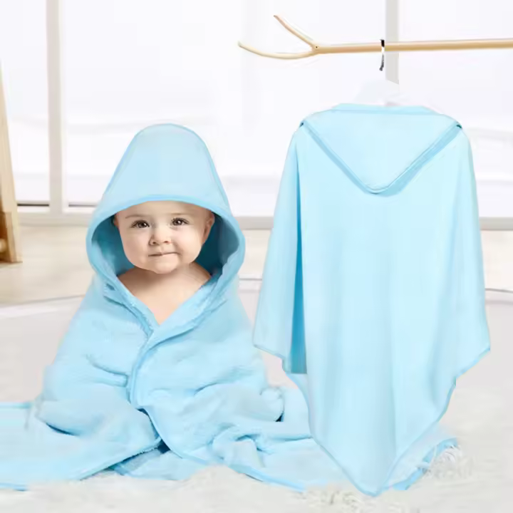 Toalla De Baño Para Bebé Ultra Suave Manta De Abrazo Con Gorro Multipropósito Para Recién Nacidos Algodón Transpirable Y Cómodo Tamaño 80*80cm Regalo Ideal Para Baño Viajes Juguete Y Tiempo Libre - 1