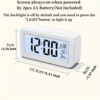 Reloj De Alarma Digital Con Luz LED Y Temperatura Reloj De Mesa Bajo Ruido Para Cama Reloj Electrónico Con Función Snooze 12/24H - details 0