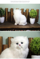 Juguete De Peluche Gato Persa Blanco Kawaii Simulación Realista Para Escritorio Decoración Del Hogar Regalo Para Niños Material De Peluche Relleno De PP - details 4