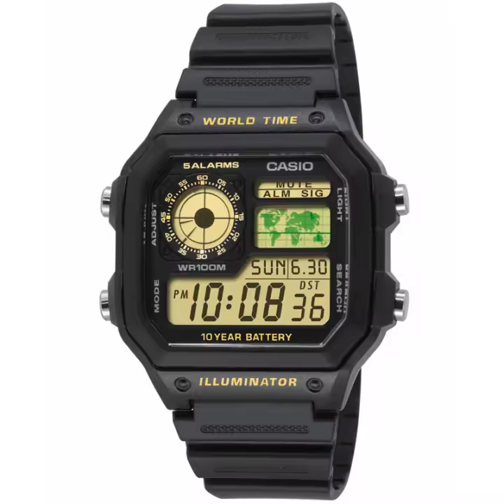 Casio Ae-1200wh-1bv Youth Reloj Para Para Hombre Color Negro - 1